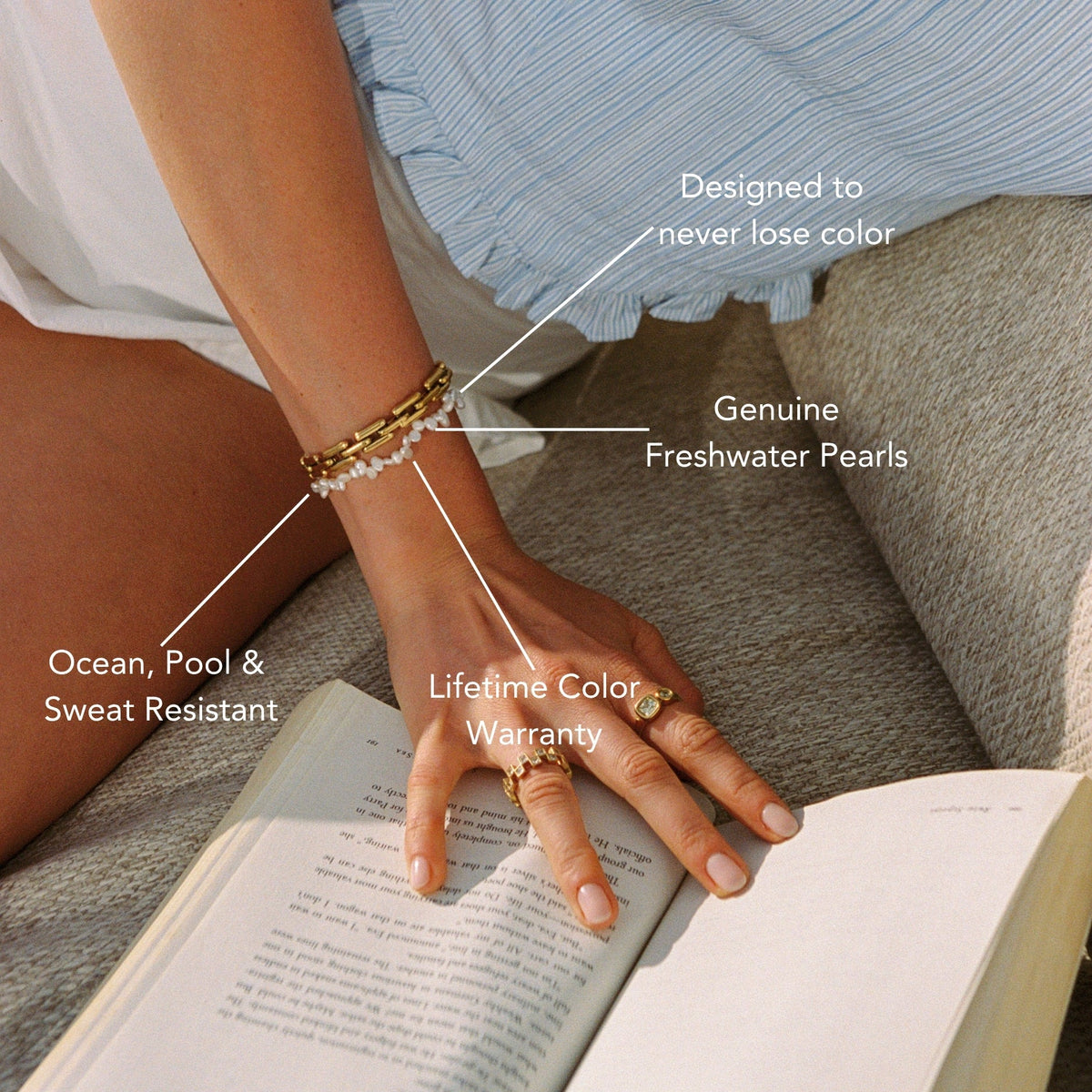 Freshwater Pearl Bracelet, Adjustable — Sunseeker