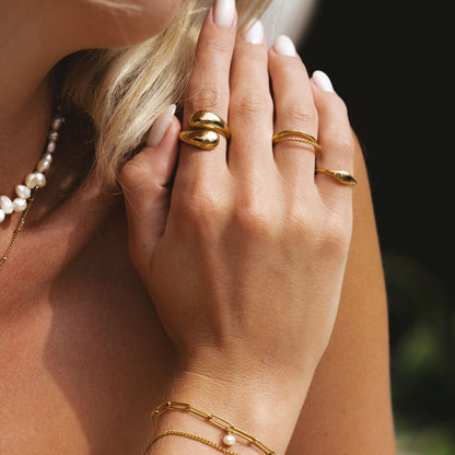 Open Wrap Statement Ring — Double Twist