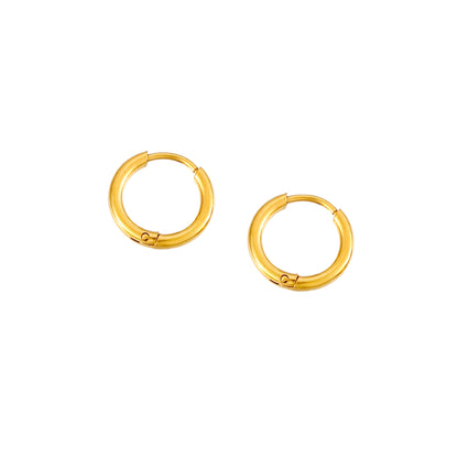 Tiny Plain Huggie Hoops, 8 mm Inside Diameter