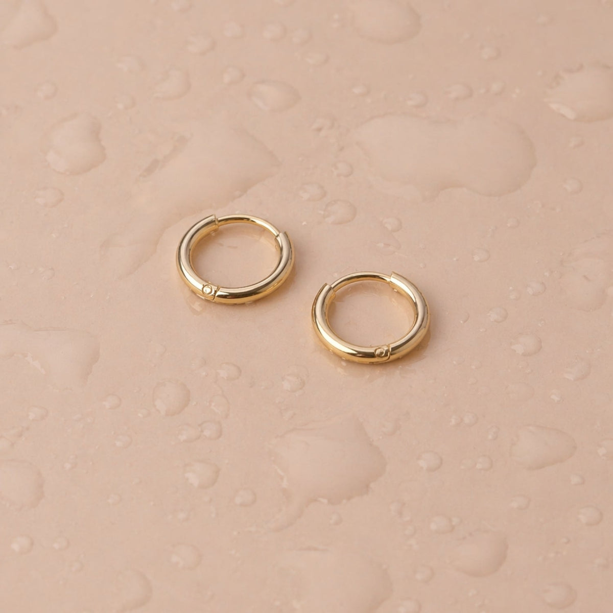 Tiny Plain Huggie Hoops, 8 mm Inside Diameter