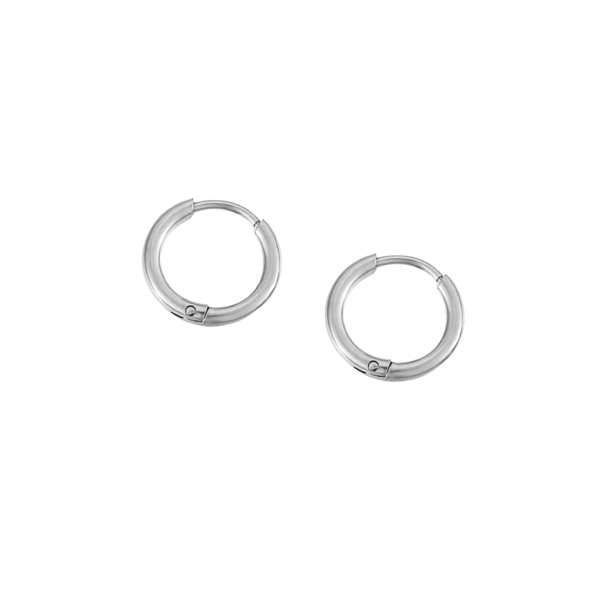 Tiny Plain Huggie Hoops, 8 mm Inside Diameter