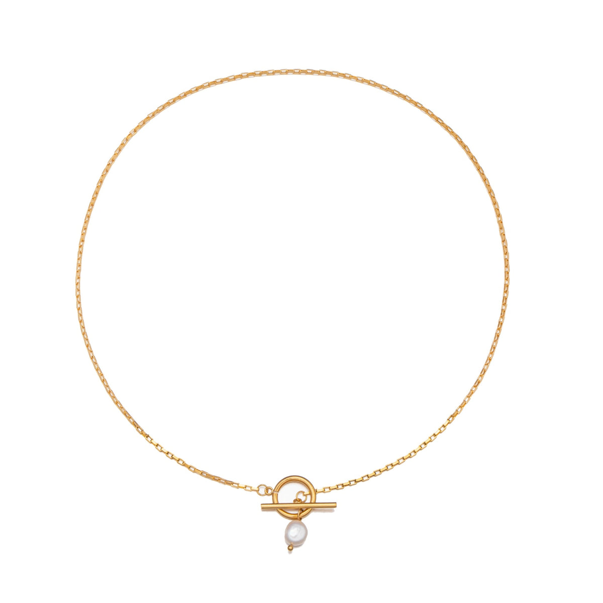 Freshwater Pearl Toggle Necklace, 45 cm — La Isla