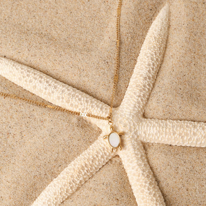 Mother of Pearl Turtle Necklace — Guardian