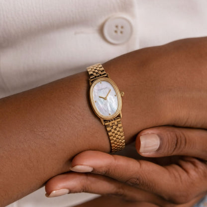 Oval Mother-of-Pearl Quartz Watch — Aurea