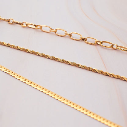 Rope Chain Necklace, 2 mm × 39 cm — Calvi
