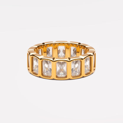White Zircon Eternity Ring, 6.4 mm — Formentera