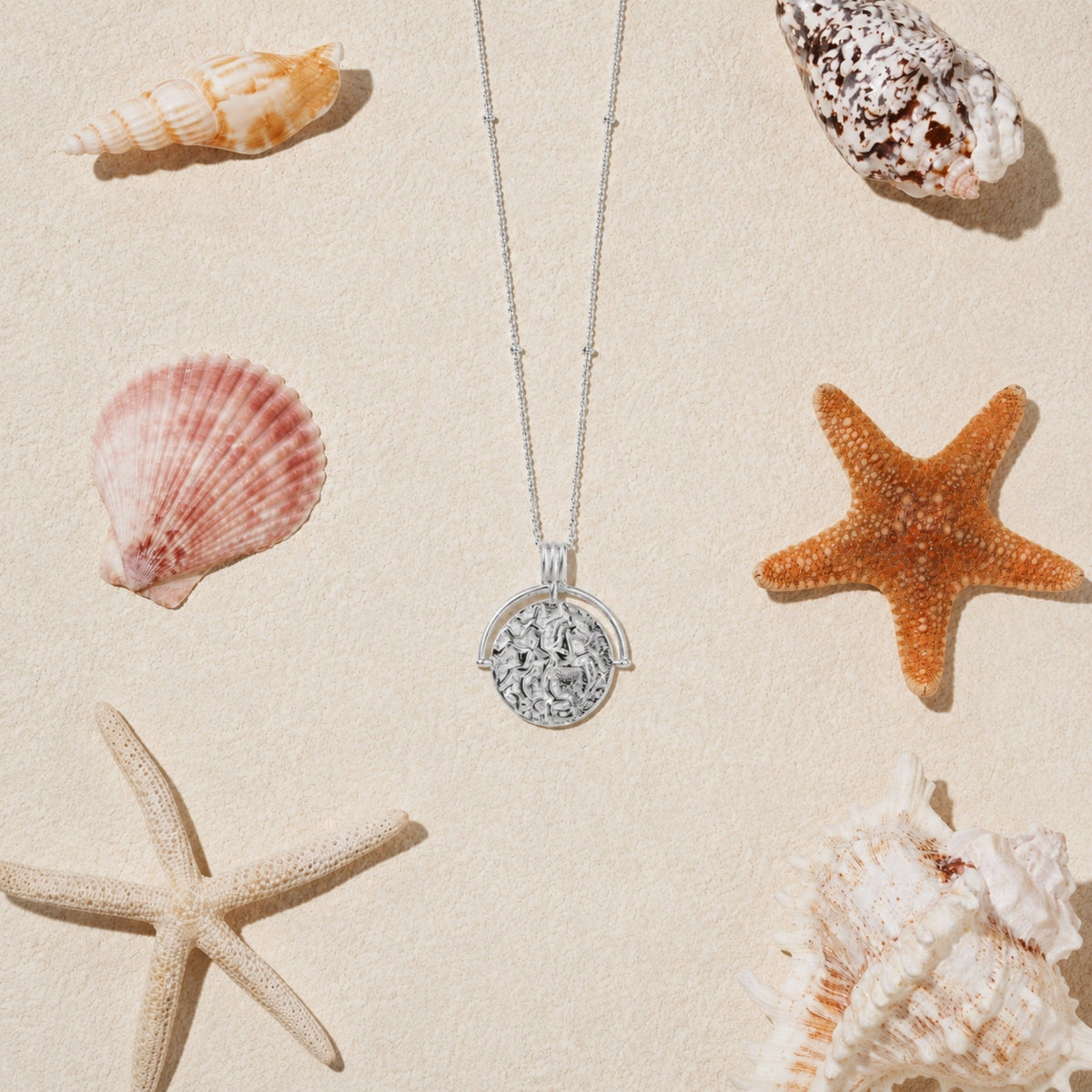 Athena Coin Pendant Necklace, Steel — Goddess