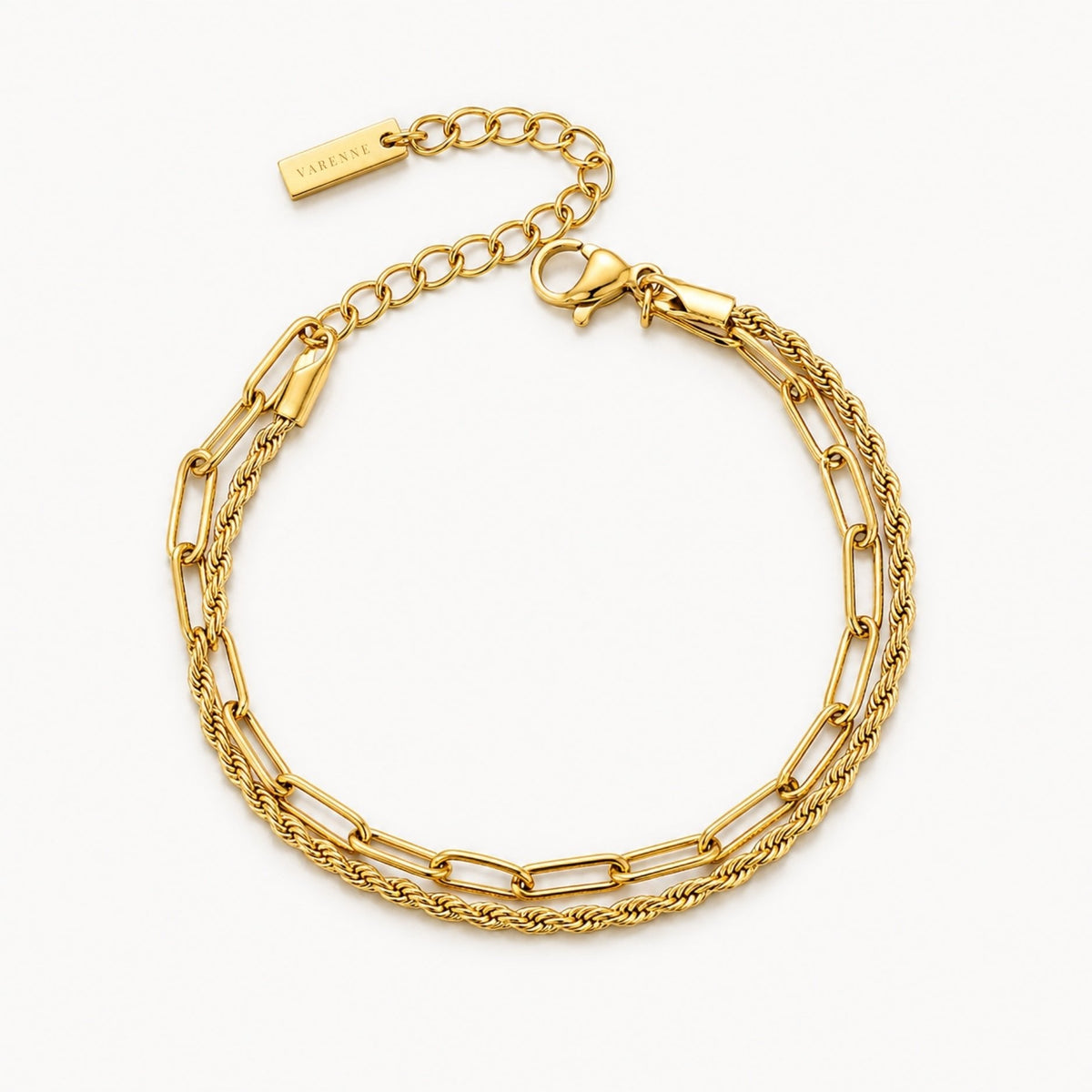 Layered Chain Bracelet, Stainless Steel — Go-To
