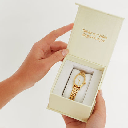 Oval Mother-of-Pearl Quartz Watch — Aurea