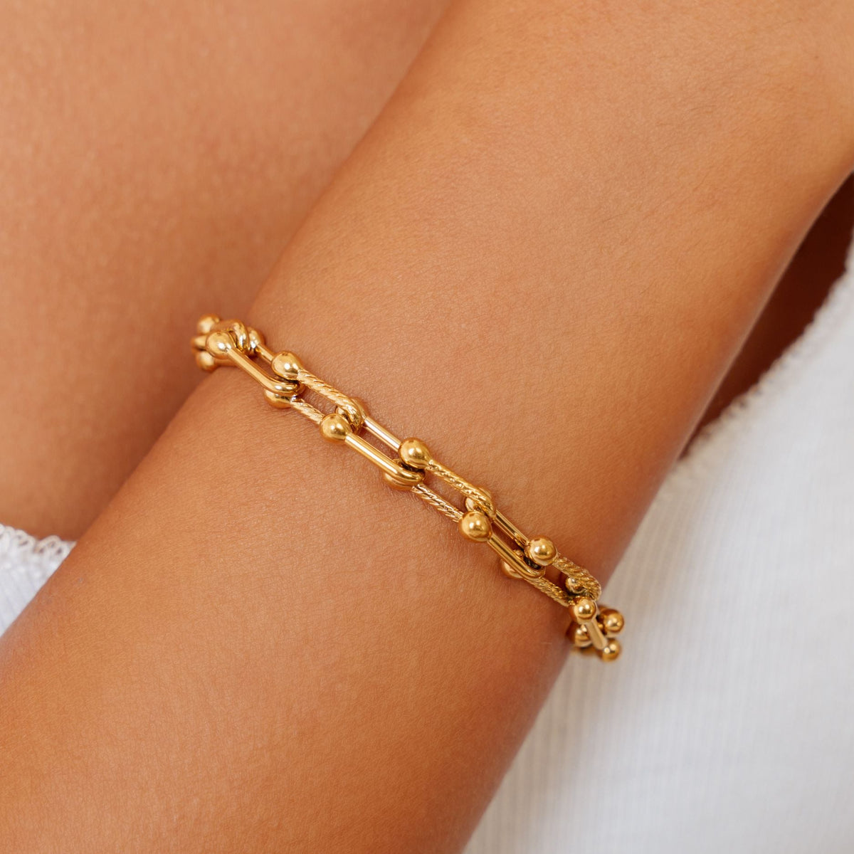 Paperclip Link Bracelet, Steel — Island Links
