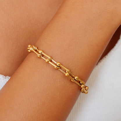 Paperclip Link Bracelet, Steel — Island Links