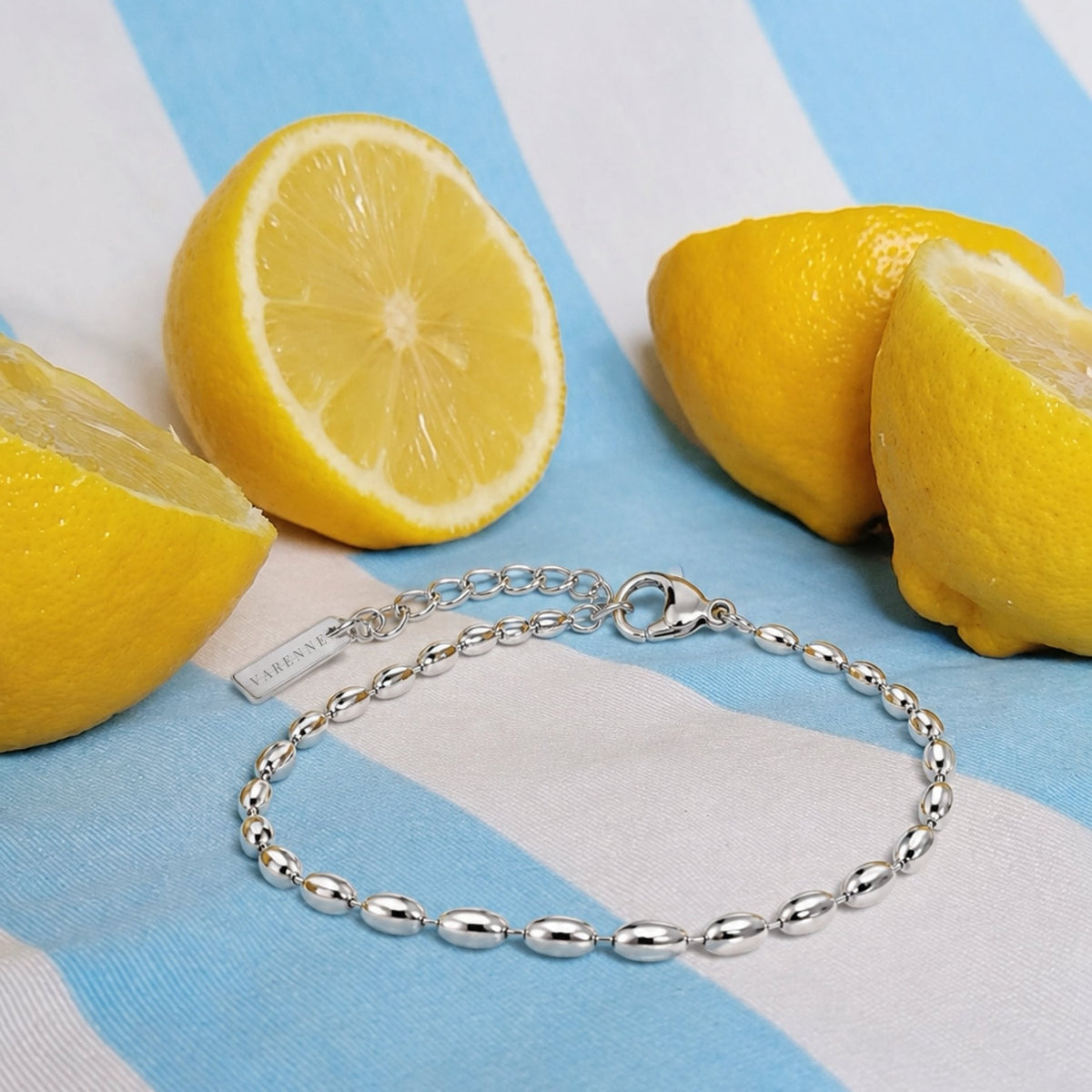 Pebble Link Bracelet, 2 mm, Stainless Steel