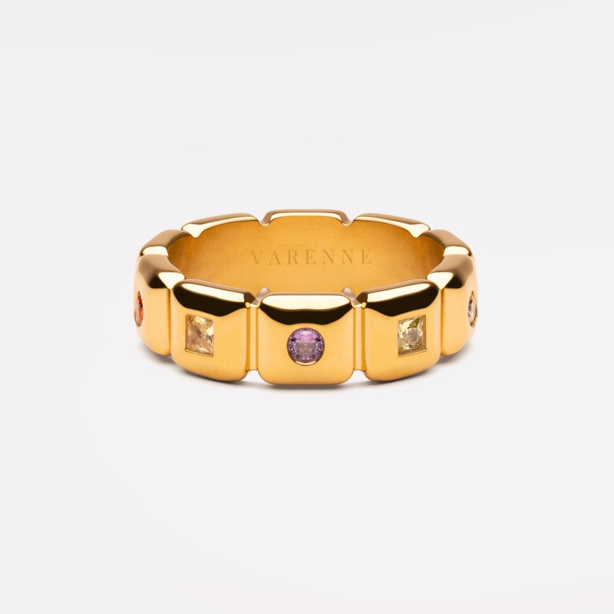 Multicolor Zircon Band Ring, 5.8 mm — Rainbow