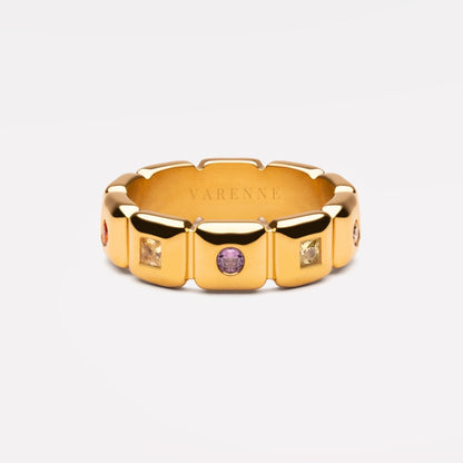 Multicolor Zircon Band Ring, 5.8 mm — Rainbow