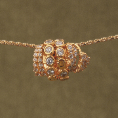 White Zircon Cluster Huggie Earrings — Starlight