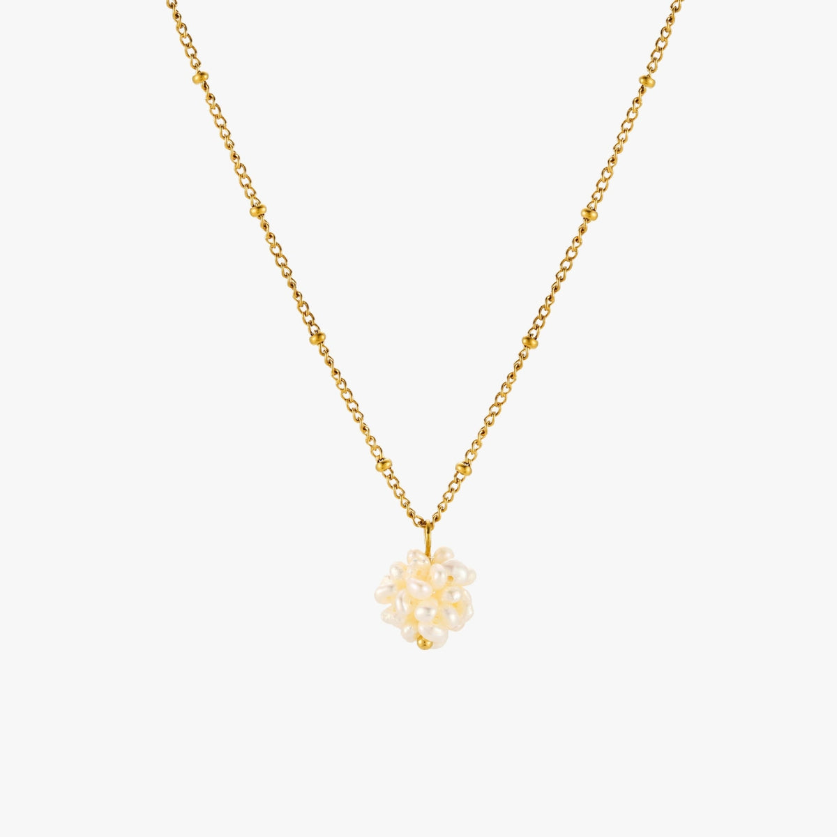Freshwater Pearl Cluster Pendant Necklace