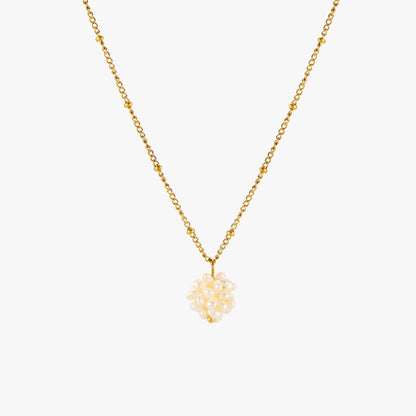 Freshwater Pearl Cluster Pendant Necklace