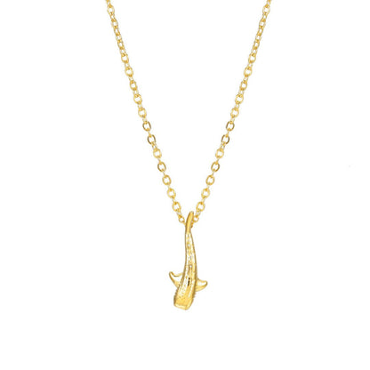 Whale Shark Pendant Necklace, 45–50 cm, Steel