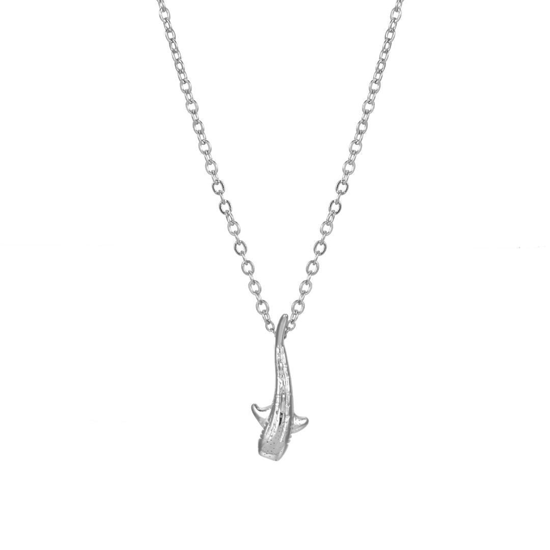 Whale Shark Pendant Necklace, 45–50 cm, Steel