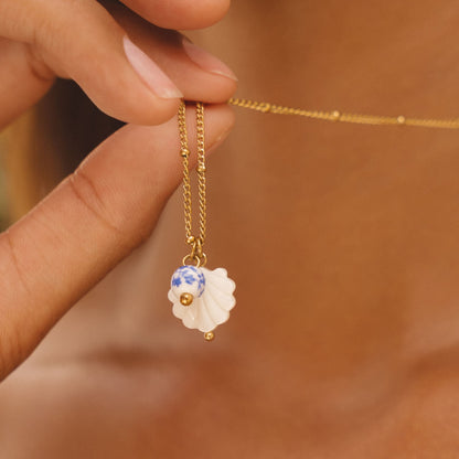 Mother-of-Pearl Shell Necklace — Santorini