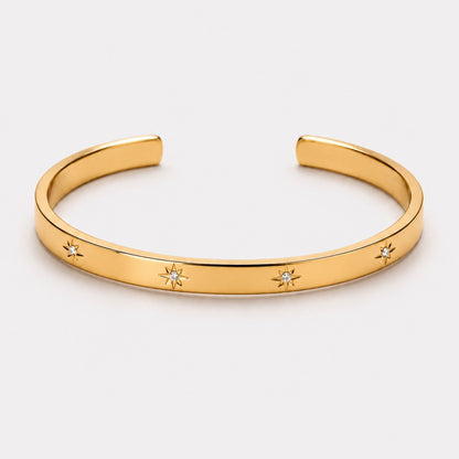 Starburst Zircon Cuff Bracelet — Starlight