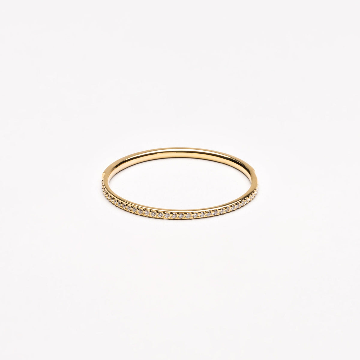 Fine Half-Set Zircon Band Ring — Glimmer