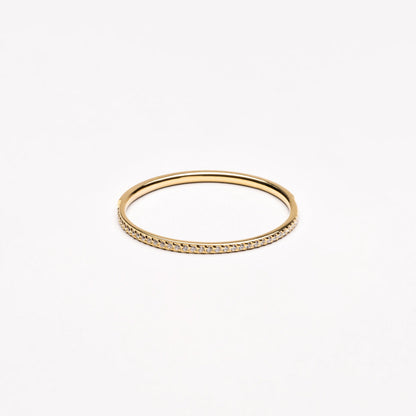 Fine Half-Set Zircon Band Ring — Glimmer