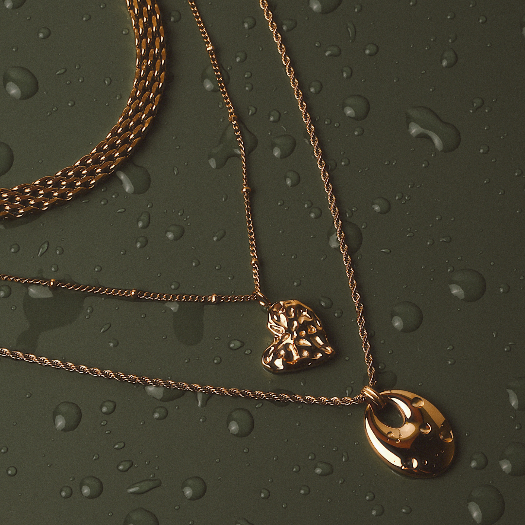 Oval Open Pendant Necklace, Stainless Steel — Reverie