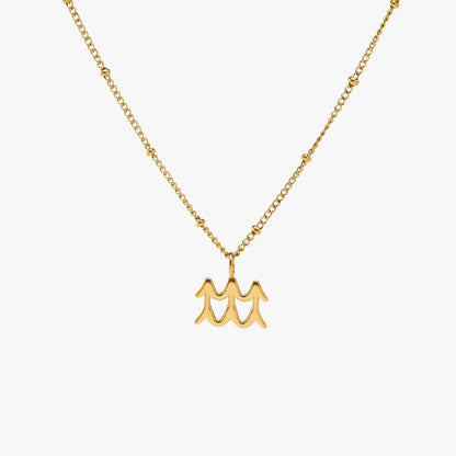 Zodiac Symbol Pendant Necklace, 10 mm