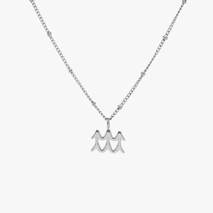 Zodiac Symbol Pendant Necklace, 10 mm