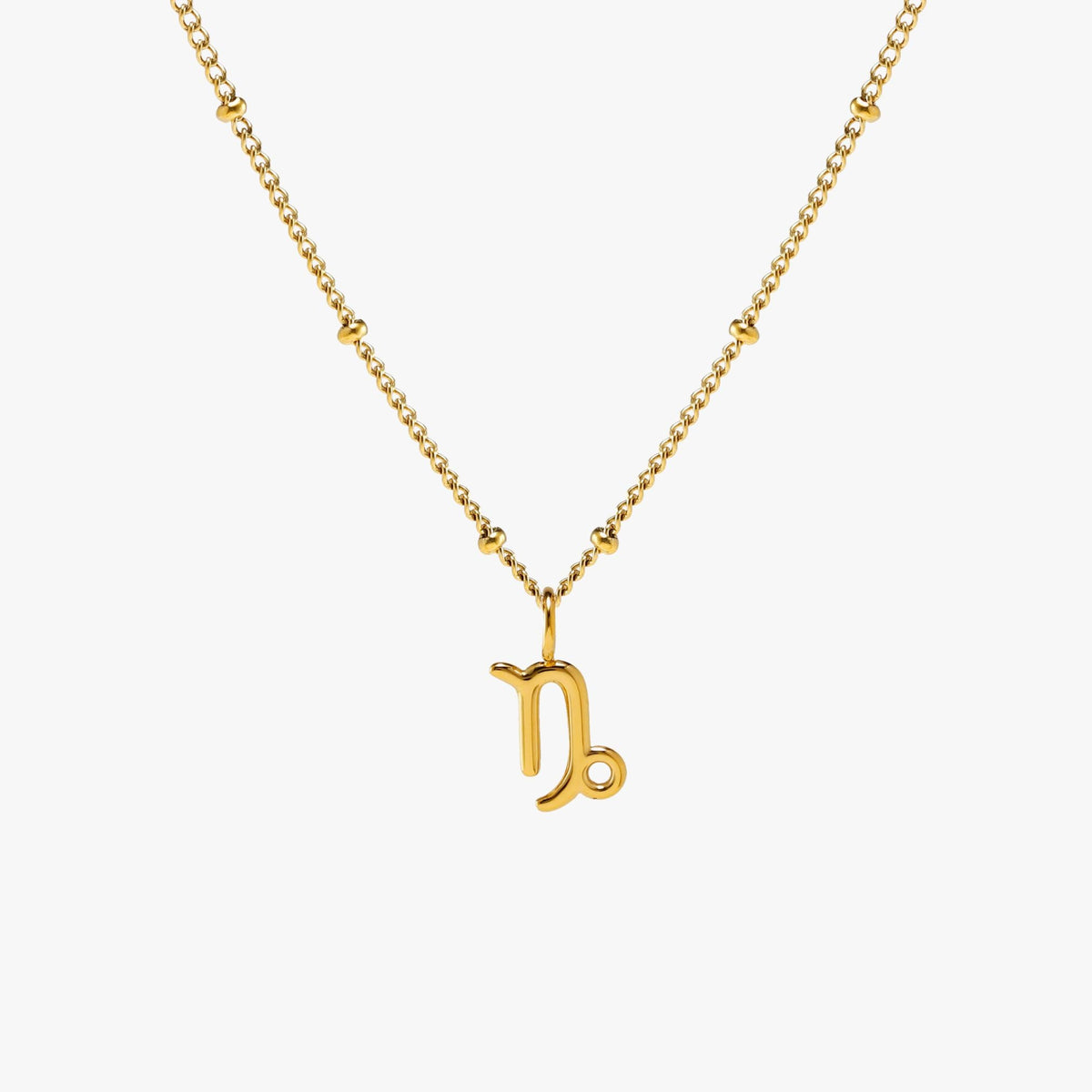 Zodiac Symbol Pendant Necklace, 10 mm