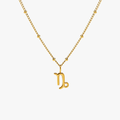Zodiac Symbol Pendant Necklace, 10 mm