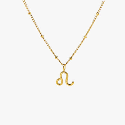 Zodiac Symbol Pendant Necklace, 10 mm