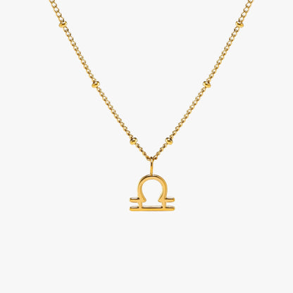 Zodiac Symbol Pendant Necklace, 10 mm