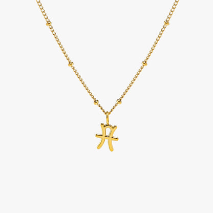 Zodiac Symbol Pendant Necklace, 10 mm