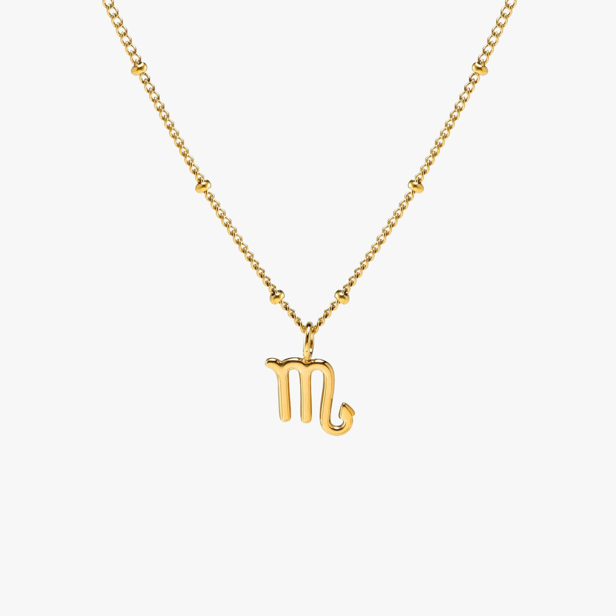 Zodiac Symbol Pendant Necklace, 10 mm
