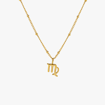 Zodiac Symbol Pendant Necklace, 10 mm