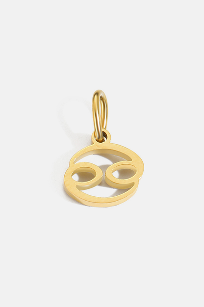Zodiac Sign Pendant, 7 mm, Gold-Tone Stainless Steel