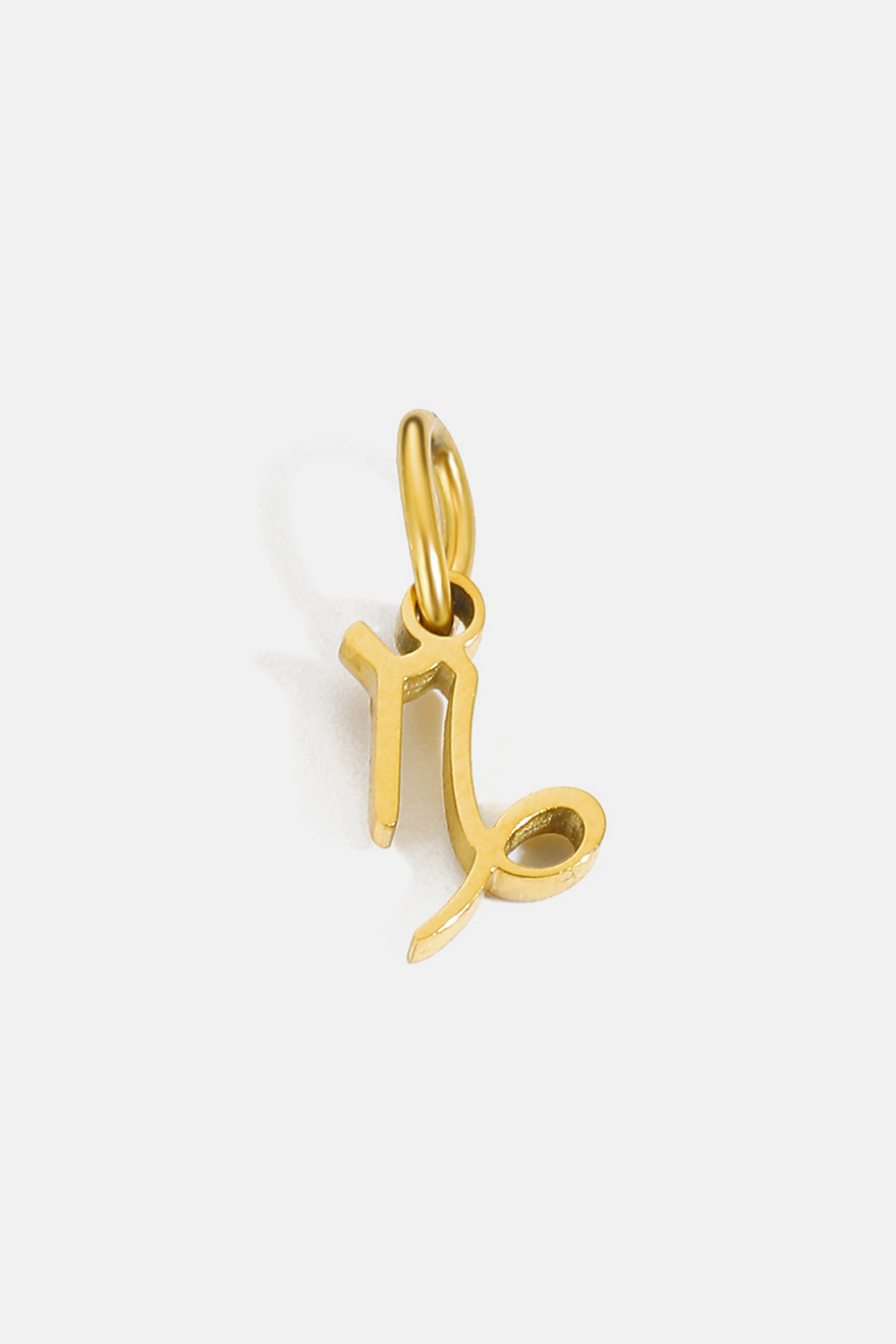 Zodiac Sign Pendant, 7 mm, Gold-Tone Stainless Steel