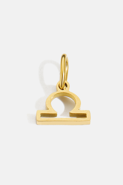 Zodiac Sign Pendant, 7 mm, Gold-Tone Stainless Steel