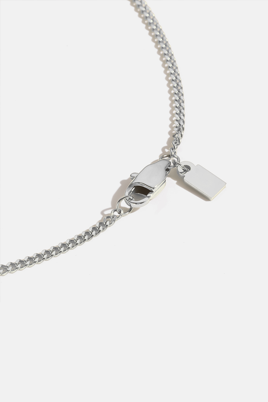 Zodiac Sign Pendant, 7 mm, Silver-Tone Stainless Steel