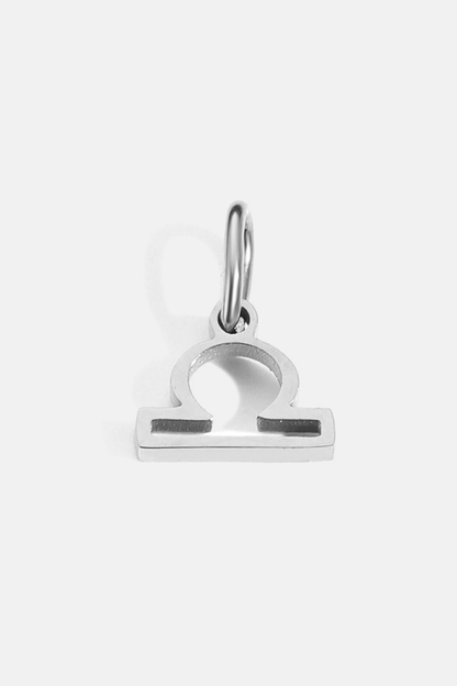 Zodiac Sign Pendant, 7 mm, Silver-Tone Stainless Steel